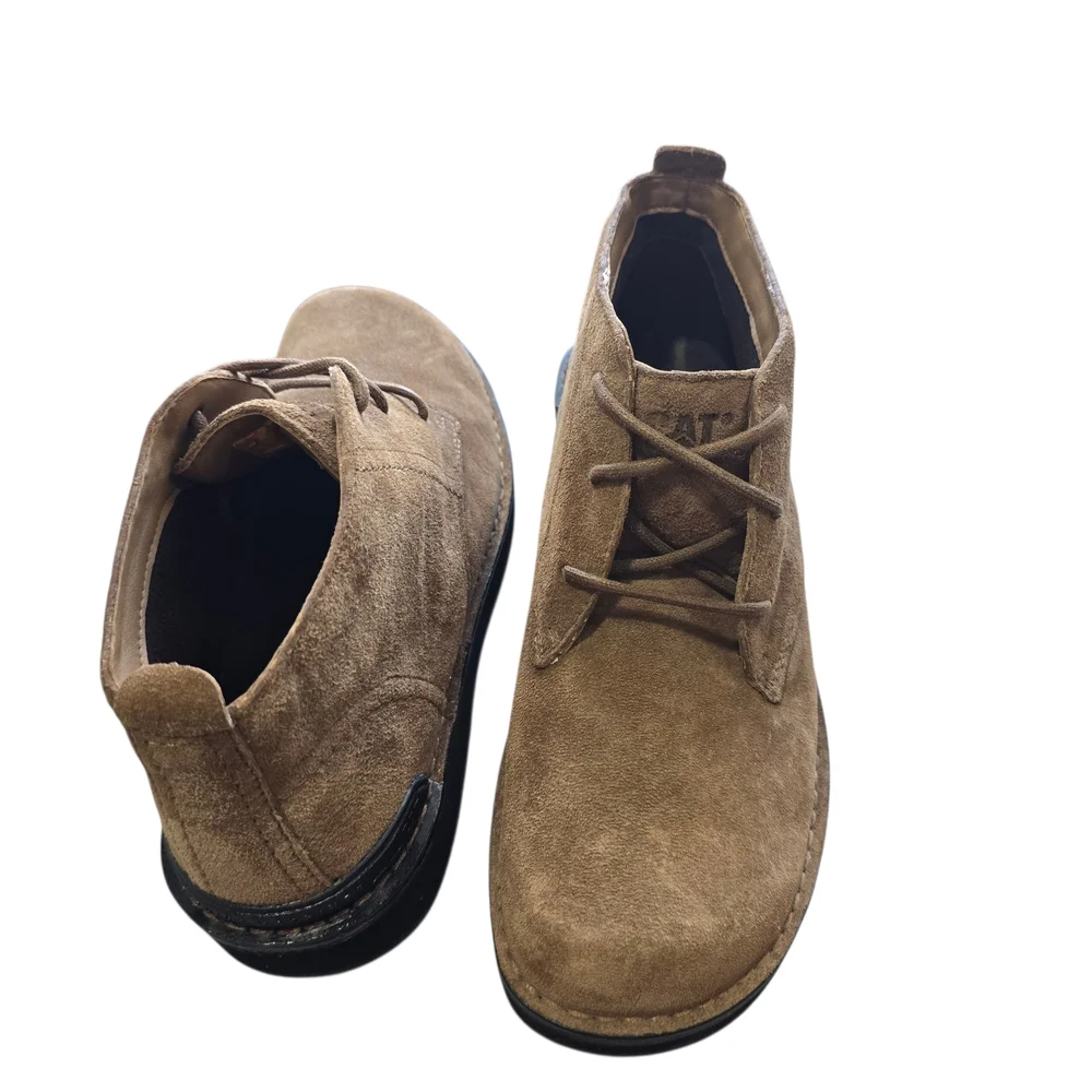 Caterpillar Men's Brown Leather Suede Desert Boots - Size 8